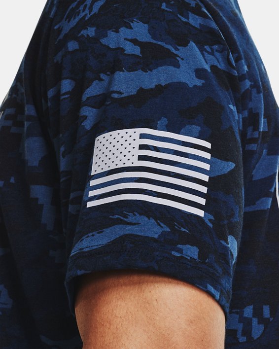 Men's UA Freedom Camo T-Shirt, Navy, pdpMainDesktop image number 3
